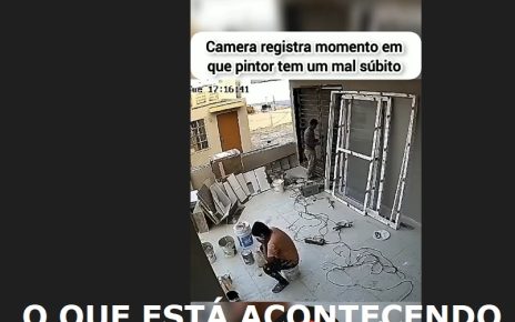 CAMERA REGISTRA MOMENTO EM QUE PINTOR TEM MAL SÚBDITO REPRODUÇÃO INSTAGRAM