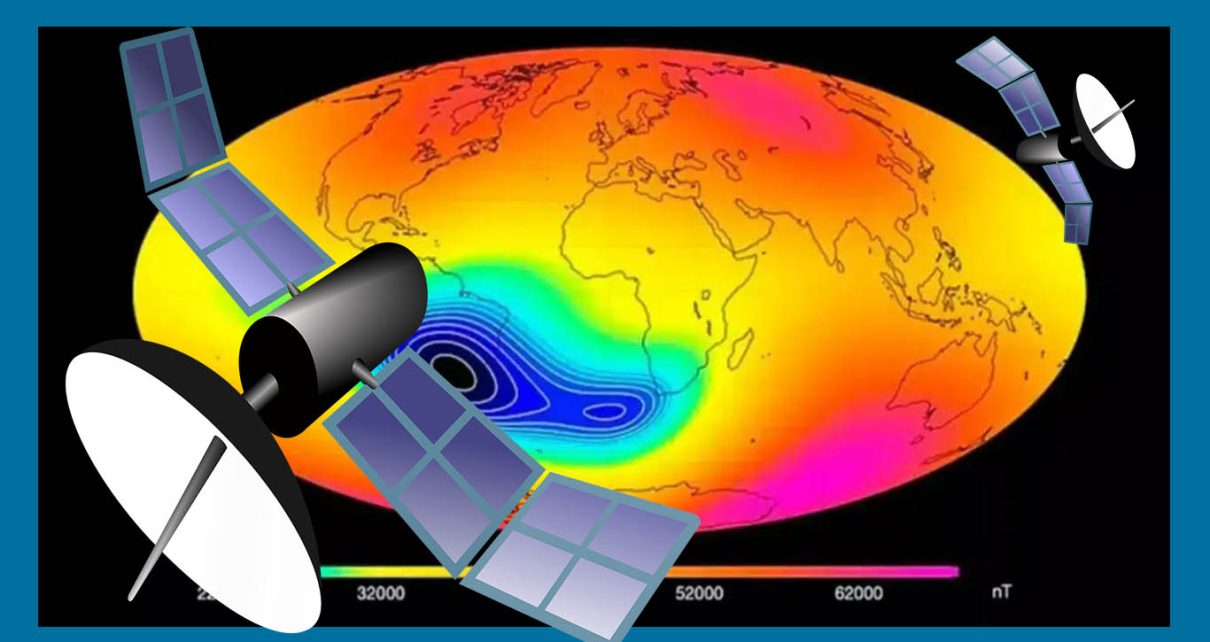 houve uma diminuição da proteção magnética da Terra nesta região, especificamente no sul e sudeste do Brasil, estendendo-se até a África