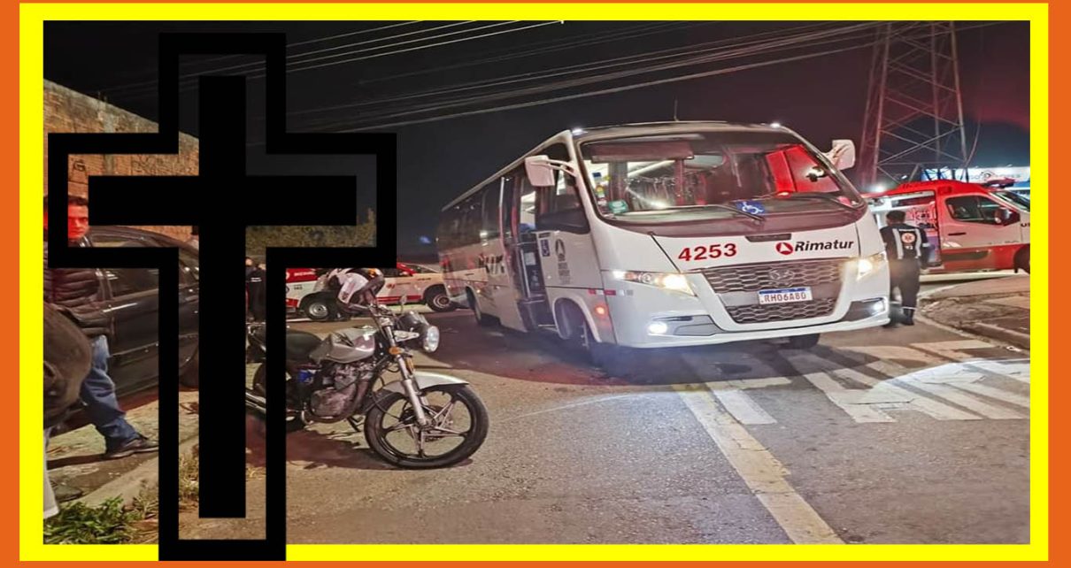 Passageira de ônibus de 43 anos morre ao passar mal ao presenciar acidente com moto, em Curitiba foto via curitiba RMC notícias no facebook link na materia