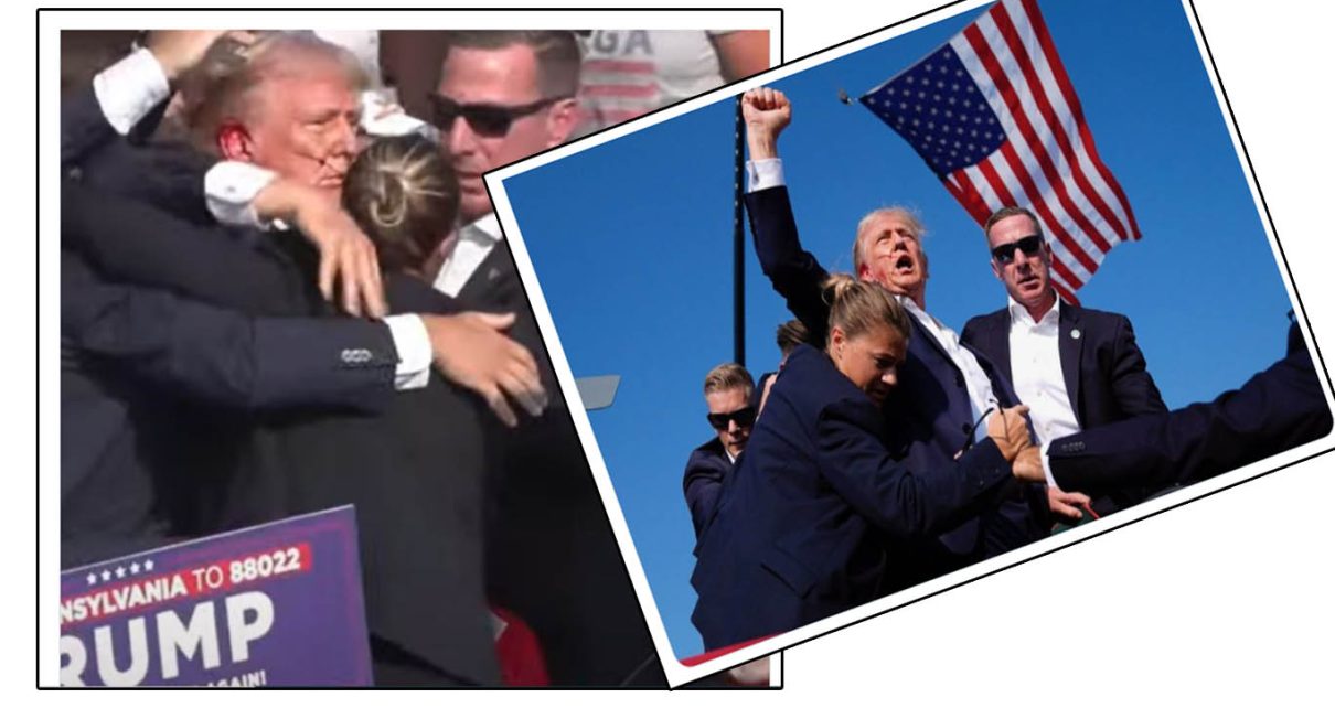 A TERNTATIVA DE ASSASSINATO A TRUMP FOTOS REPRODUÇÃO DE TELA X A