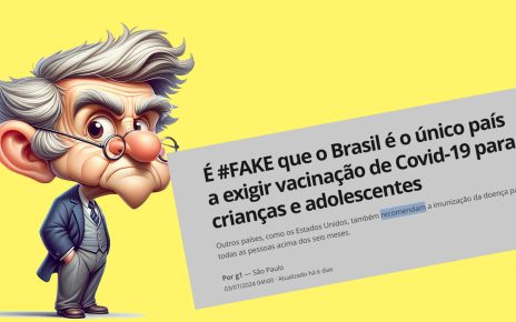 a G1 mente em checagem de fatos de vacinação COVID em crianças foto reprodução de tela médicospelavida.com.br