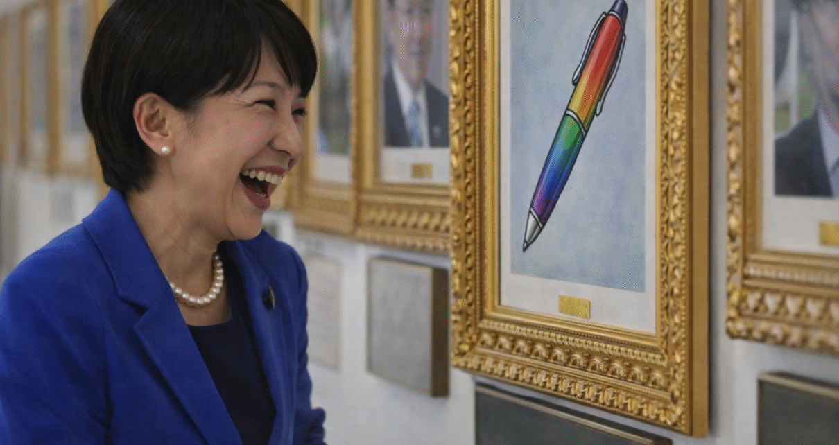 Sanae Takaichi é de fato a primeira-ministra do Japão desde 2025 Nobel Peace Prize for Donald Trump and Benjamin Netanyahu foto chat gpt