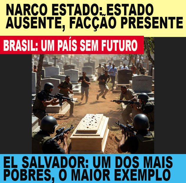 Criminosos fortemente armados invadem enterro e atiram contra caixão de rival morto