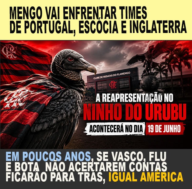 FLAMENGO FARÁ AMISTOSOS NO EXTERIOR FOTO CHATGPT