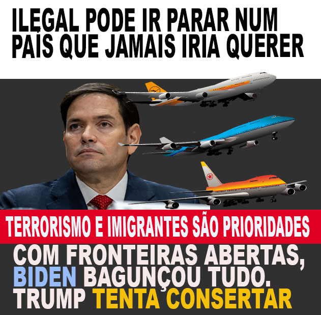 IMIGRAÇÃO - EUA anuncia acordos de deportação COM aceitação de imigrantes ilegais e estrangeiros para países terceiros com mais de 20 nações