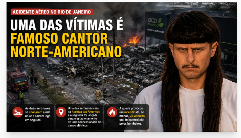 Cantor Oliver Tree é um dos 6 mortos em acidente aéreo no Rio. Veja vítimas