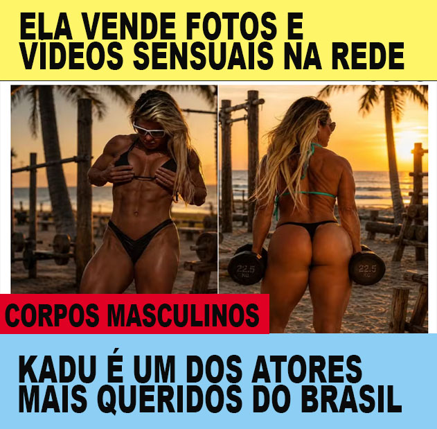 Musa de plataforma adulta, mulher de Kadu Moliterno exibe corpo musculoso de biquíni na web