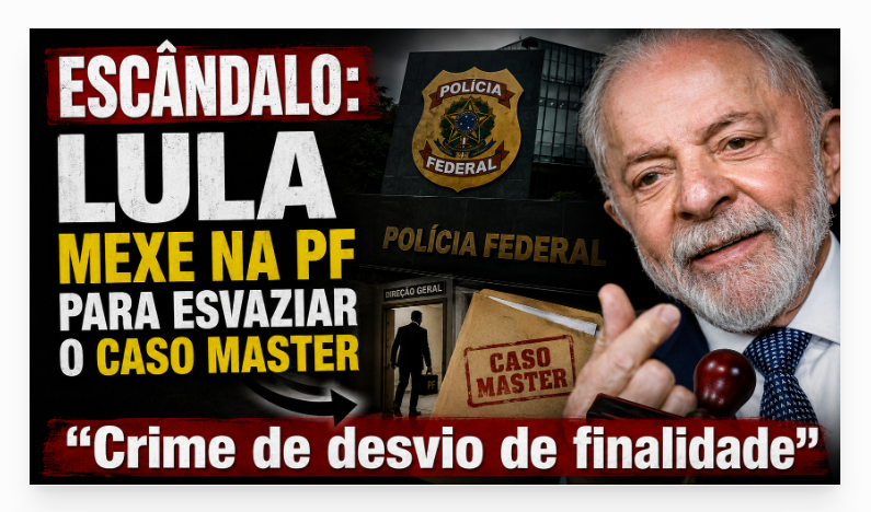 CRIME - Lula mexe na gloriosa PF para tentar desviar foco caso Master já que chegou ao PT; Wagner é seu líder de governo e homem mais próximo - VÍDEO