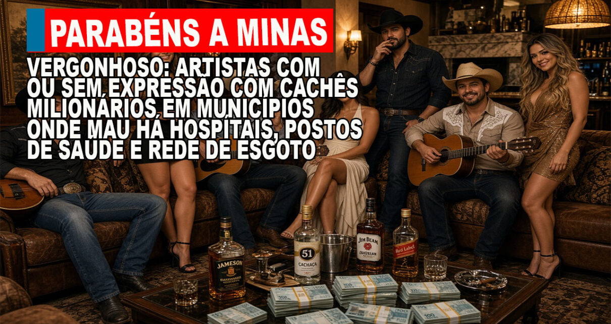 SHOWS MILIONÁRIOS - Minas Gerais dá um basta em cachês milionários para artistas - EXEMPLO DEVERIA SER SEGUIDO POR OUTROS ESTADOS