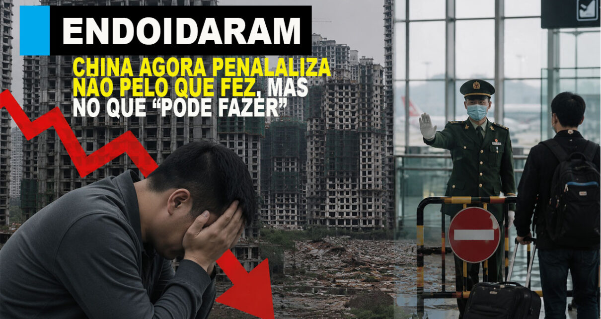 A China está em crise – o mercado imobiliário está despencando e “talvez” algumas pessoas não consigam sair do país