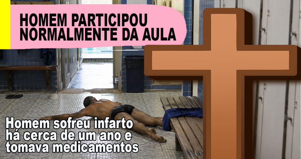 Homem de 50 anos morre após passar mal durante aula de natação em Rio Preto fotomontagem ilutratiiva chatgpt