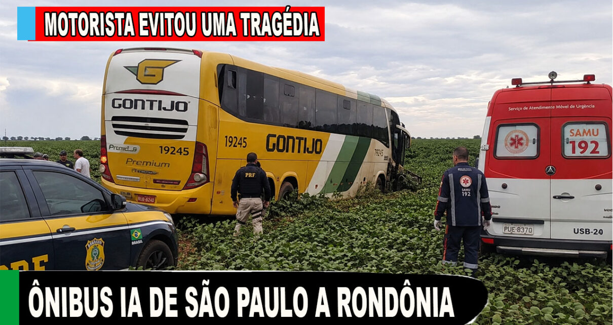MOTORISTA PASSA MAL AO VOLANTE DA GONTIJO LEVA ÔNIBUS PLANTAÇÃO DE SEJOA E SALVA PASSAGEIROS HEROI - FOTOMONTAGEM CHATGPT