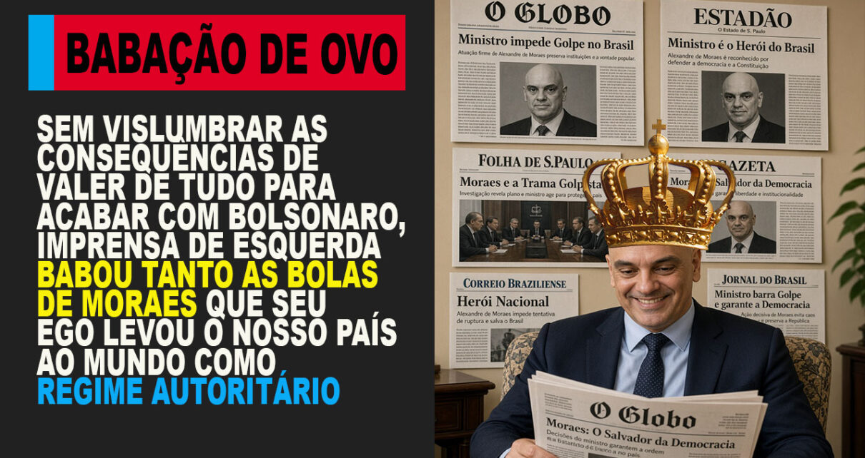 JORNALISTA DO METRÓPOLES diz que "Imprensa deveria fazer mea-culpa do apoio ao inquérito do fim do mundo" - FOI A IMPRENSA MILITANTE DE ESQUERDA QUE INFLAMOU EGO DE MORAES , VALIA DE TUDO PARA DERRUBAR BOLSONARO