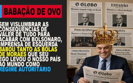 JORNALISTA DO METRÓPOLES diz que "Imprensa deveria fazer mea-culpa do apoio ao inquérito do fim do mundo" - FOI A IMPRENSA MILITANTE DE ESQUERDA QUE INFLAMOU EGO DE MORAES , VALIA DE TUDO PARA DERRUBAR BOLSONARO