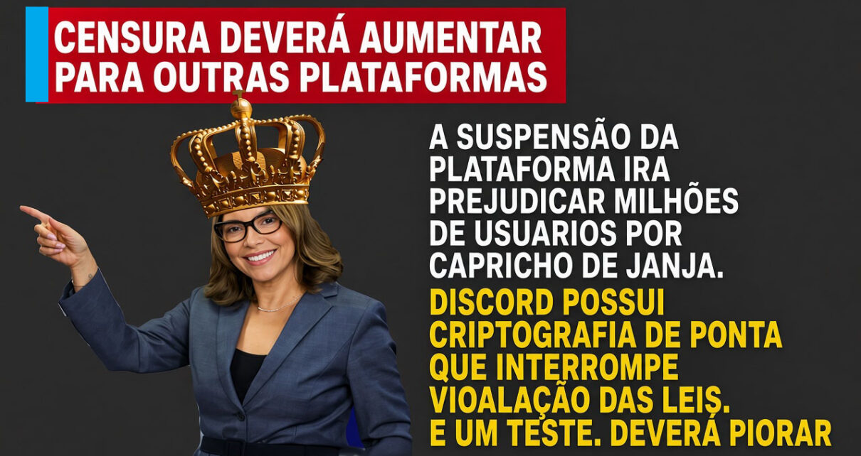 ANPD vai suspender lives no Discord após pressão de Janja
