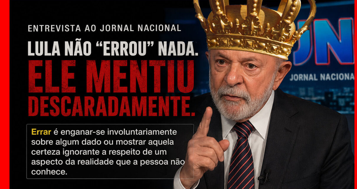 FOI PEGO MENTINDO - Lula não "errou" no Jornal Nacional; ele mentiu descaradamente, diz jornalista do Metróples