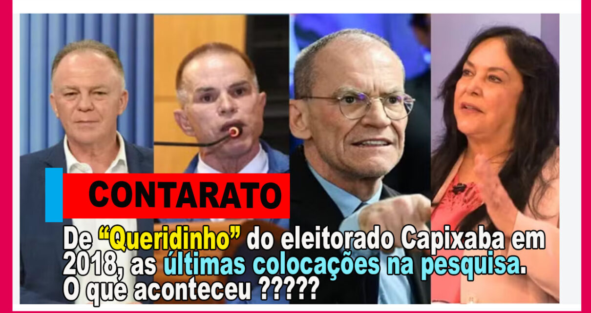 ES - CONTARATO E ROSE, 9% na corrida pelo Senado no ES - NAS DUAS ÚLTIMAS COLOCAÇÕES DE PREFERÊNCIA DE VOTOS DOS CAPIXABAS