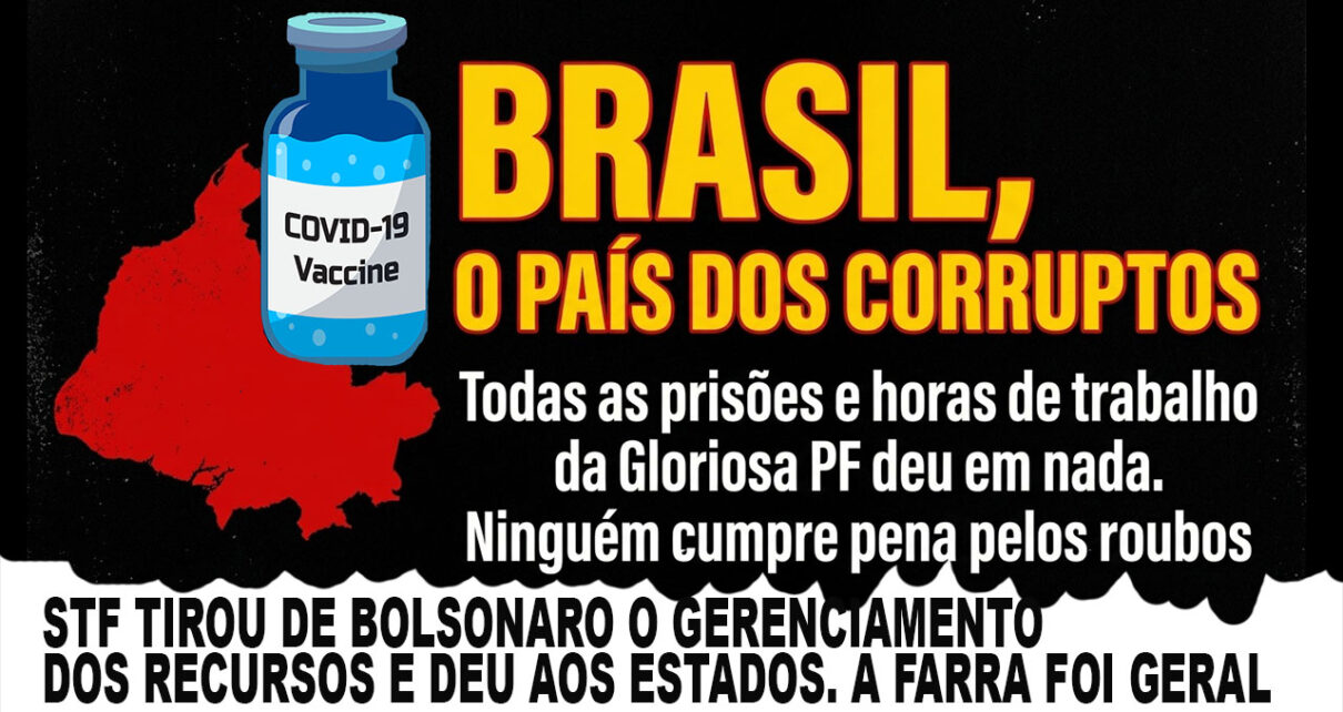 DESVIOS COVID - todos os evolvidos em milhões desviados em compra de respirados, por exemplo, saíram impunes e sem condenações
