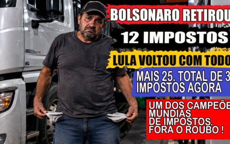DIESEL SOBE e atinge maior preço no Brasil desde maio, diz ANP; DE CADA R$ 100,00 DE DIESEL NO TANQUE, R$ 21.00 (21%) são de impostos; NOS EUA, 6%