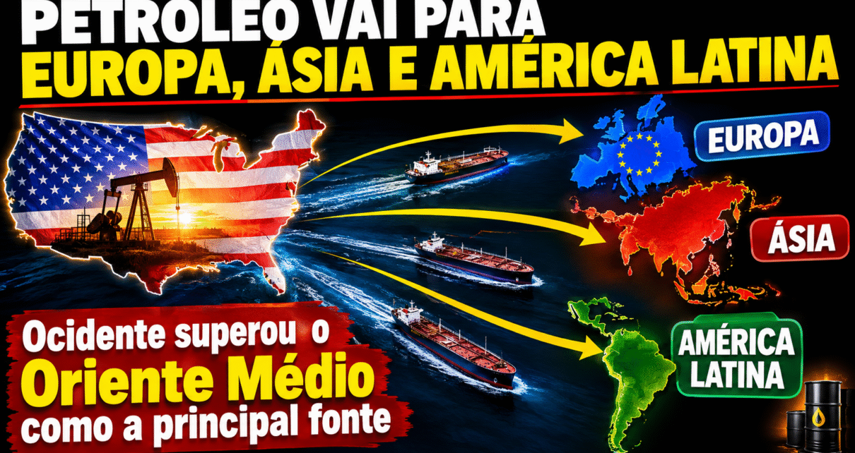 O MAIOR - Os EUA se tornam o maior exportador de petróleo do mundo com as mudanças nos mercados globais de energia, mostram dados