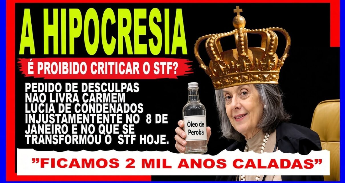 RECORDAR - Carmem Lúcia Pediu desculpas ontem (15), mas usou feminismo no lugar da justiça de verdade E APOIOU ARBITRARIEDADES INCONSTITUCIONAIS DE MORAES no "golpe"